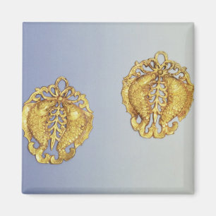 Imã Pendentes chineses, ouro de 17 quilates chapeado