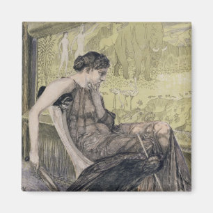 Imã Penelope tecendo uma cobertura para Laertes seu pa