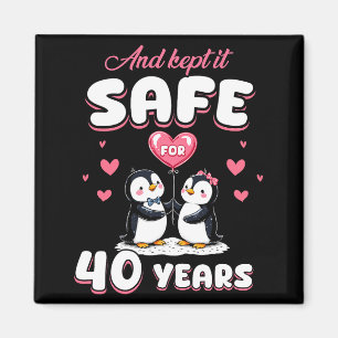 Imã Penguin Casais Correspondentes Aniversário de Casa
