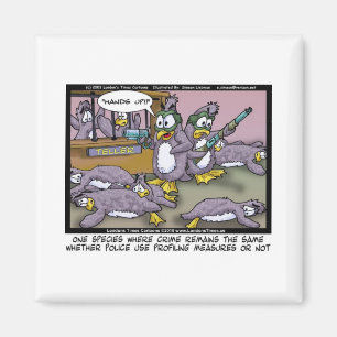 Imã Penguin Definindo o Perfil Funny Oferece Camisetas