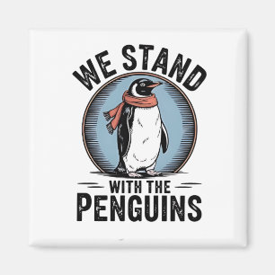 Imã Penguin Engraçado Resiste Protesto Contra Tarrifs