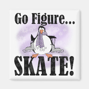 Imã Penguin Go Figura T-shirts e presentes do Skate