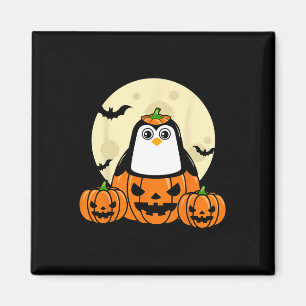 Imã Penguin Pumpkin Moon Bats Costume Fácil Hallow