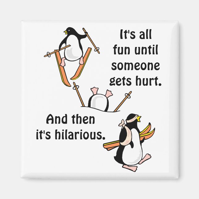 Imã Penguin Ski Adventure (Frente)