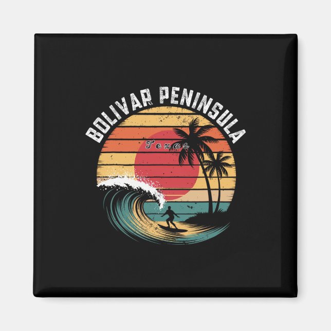 Imã Península Bolivar Texas Praia Surf (Frente)