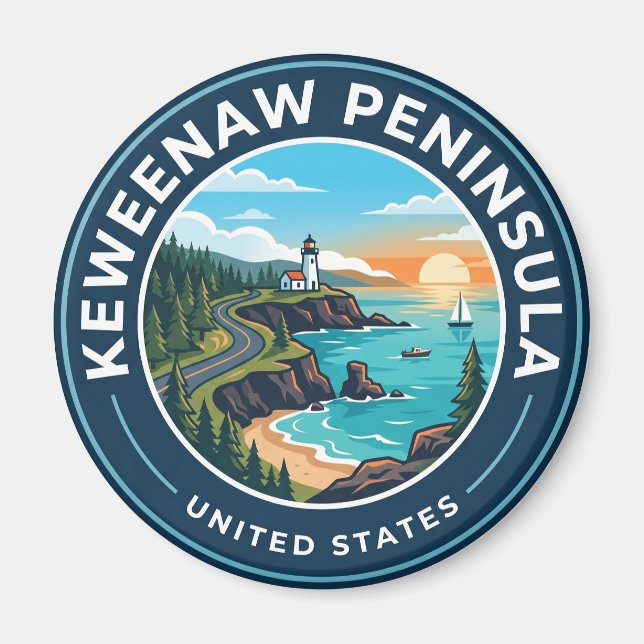 Imã Península de Keweenaw Michigan (Frente)