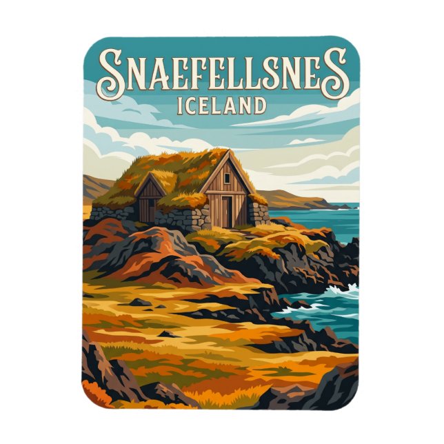 Ímã Península de Snaefellsnes Islândia (Vertical)