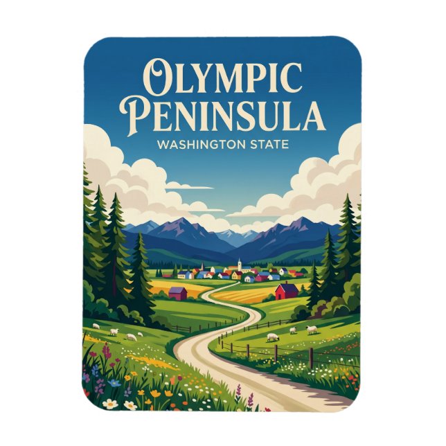Ímã Península Olímpica EUA (Vertical)