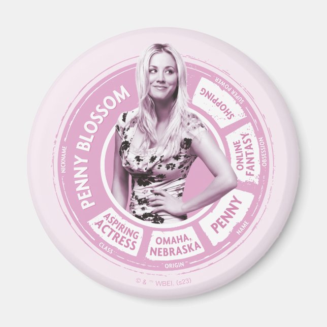 Imã Penny Blossom Info Graphic (Frente)