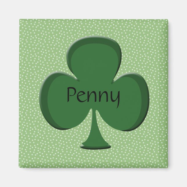 Imã Penny Shamrock Name Magnet (Frente)