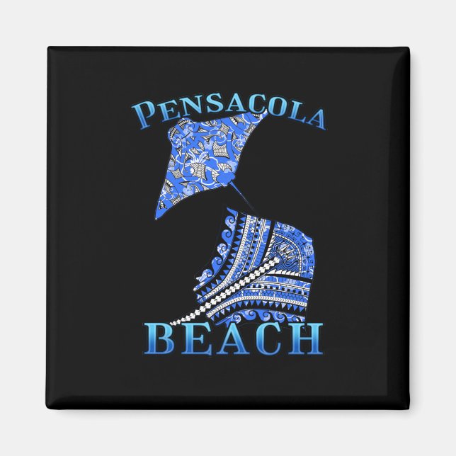 Imã Pensacola Beach Flórida Tribal Stingray (Frente)