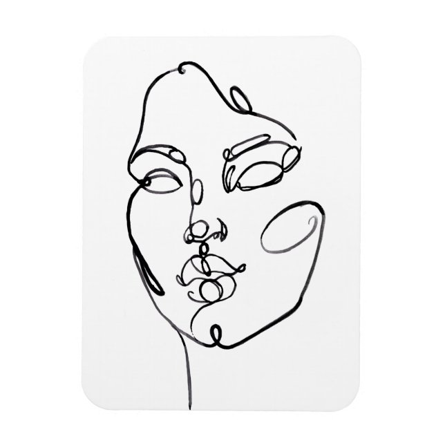 Ímã Pensamentos Lineares - Face (Vertical)