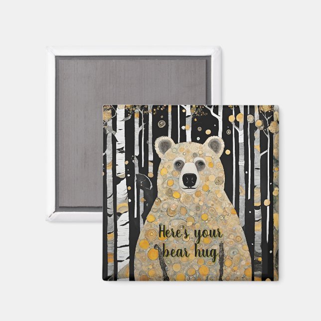 Imã Pensando em seu abraço de urso bonito (Front/Back)