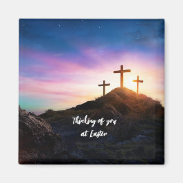 Imã Pensando em você na Páscoa editável