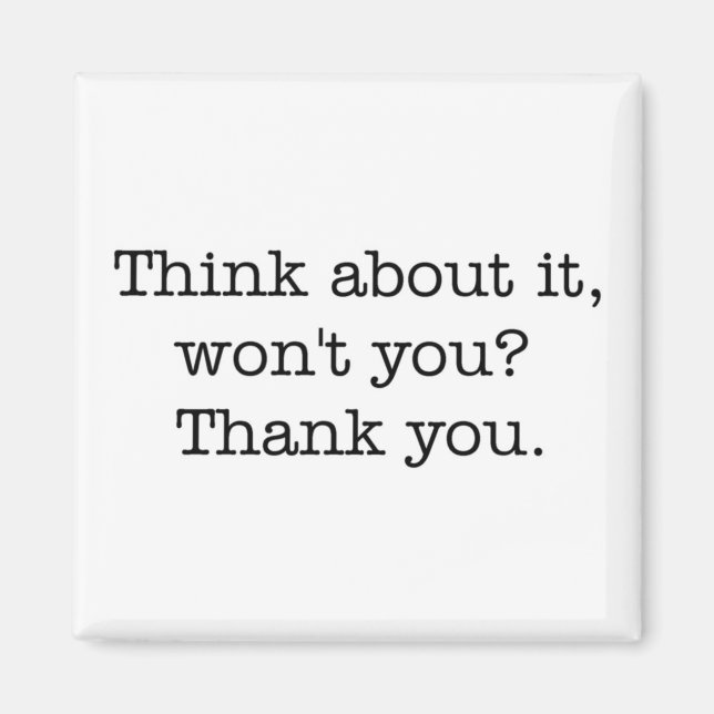 Imã Pense nisso, não é? (Frente)