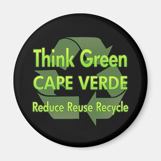 Imã Pense verde Cabo Verde (Frente)