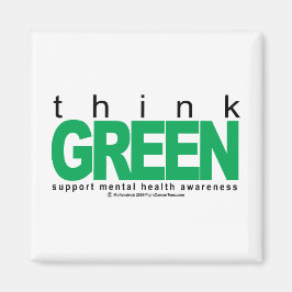Imã Pense verde de Saúde Mental