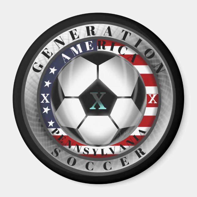 Imã Pensilvânia State Generation X American Soccer (Frente)