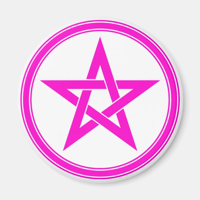 Imã pentáculo rosa (Frente)