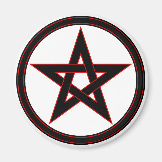 Imã Pentágono preto e vermelho