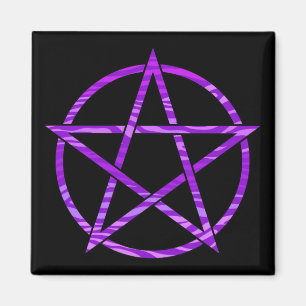 Imã Pentagrama de Zebra Roxo