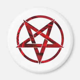 Imã Pentagrama do Diabo Vermelho