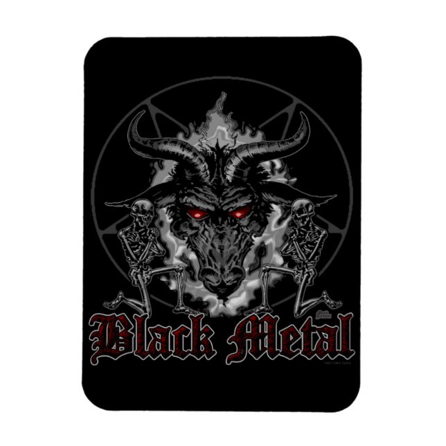 Ímã Pentagrama metálico negro (Vertical)