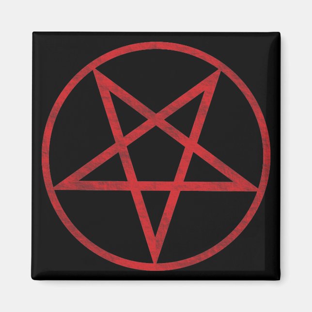 Imã Pentagrama Vermelho (Frente)