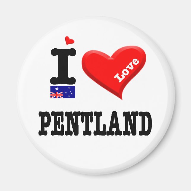 Imã PENTLAND - I Love (Frente)
