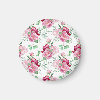 Imã peônias cor-de-água rosa