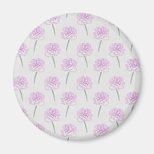 Imã peônias cor-de-rosa