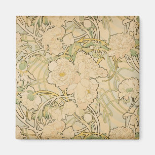 Imã Peônias de Alphonse Mucha, Arte Novo Antigo