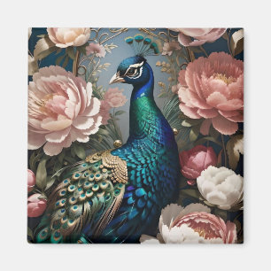 Imã Peonias Rosa-Rosa-Peacock Elegantes