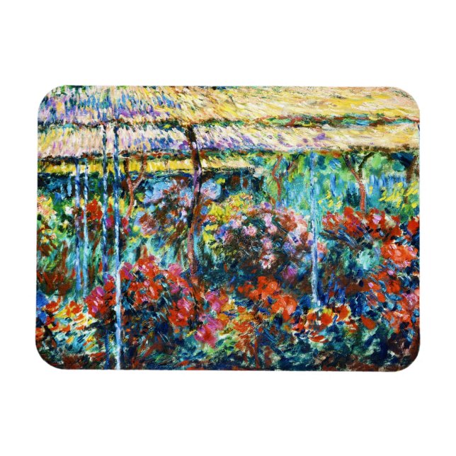 Ímã Peonies, 1887 Claude Monet legal, velho, mestre (Horizontal)