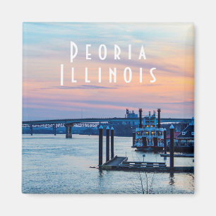 Imã Peoria Illinois em Sunset Magnet