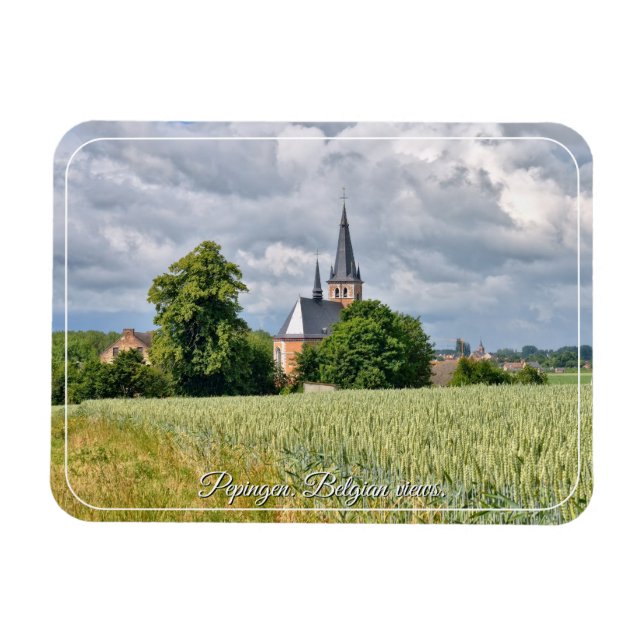 Ímã Pepingen cidade na Bélgica, campo (Horizontal)