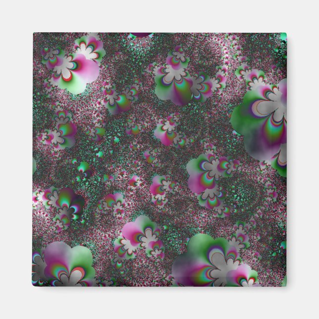 Imã "Peppermint Paisley Fantasy" ~ Abstrato Art Impres (Frente)