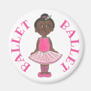 Imã Pequena Balé Dançarina Ballerina Rosa Rosa Tutu