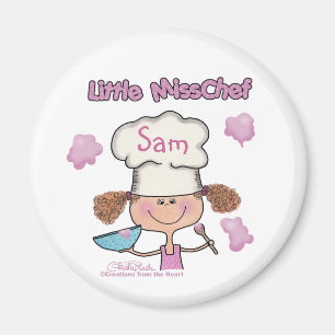 Imã Pequena Senhorita Chef Personalizar