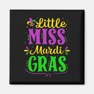Imã Pequena Senhorita Mardi Gras Jester Encaixe Menina