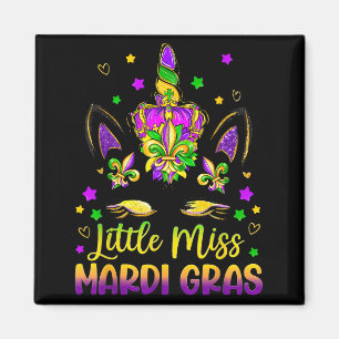 Imã Pequena Senhorita Princesa Unicórnio Mardi Gras Ga