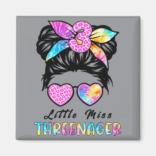 Imã Pequena Senhorita Threenager Aniversário de 3 anos