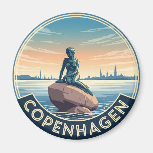 Imã Pequena Sereia Copenhagen Dinamarca Viagem
