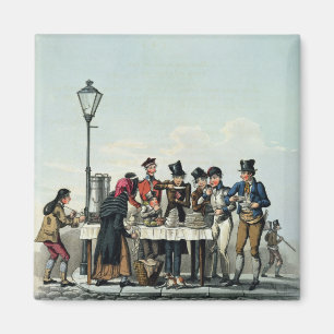 Imã Pequeno almoço da rua gravado por G.Hunt, 1825