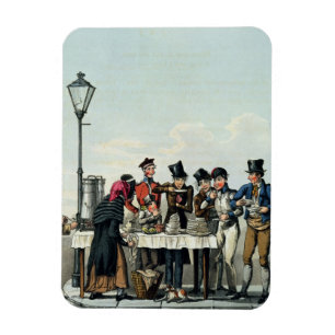 Ímã Pequeno almoço da rua gravado por G.Hunt, 1825