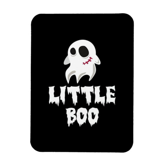 Ímã Pequeno Boo Em Grafismo Legal De Halloween (Vertical)
