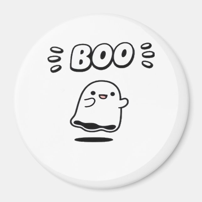 Imã Pequeno Boo Estilo Minimalista (Frente)