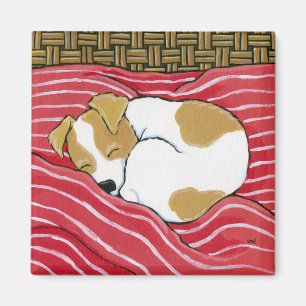 Imã Pequeno Cachorro Cansado - Magneta de Arte Cachorr