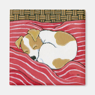 Imã Pequeno Cachorro Cansado - Magneta de Arte Cachorr