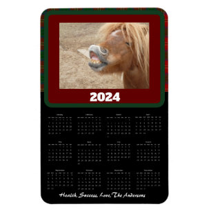 Ímã Pequeno Calendário de Bolso Divertido Xadrez Verif